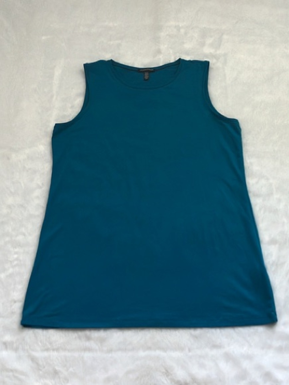 Like New Eileen Fisher Turquoise Tencel Tank Top, Size Medium